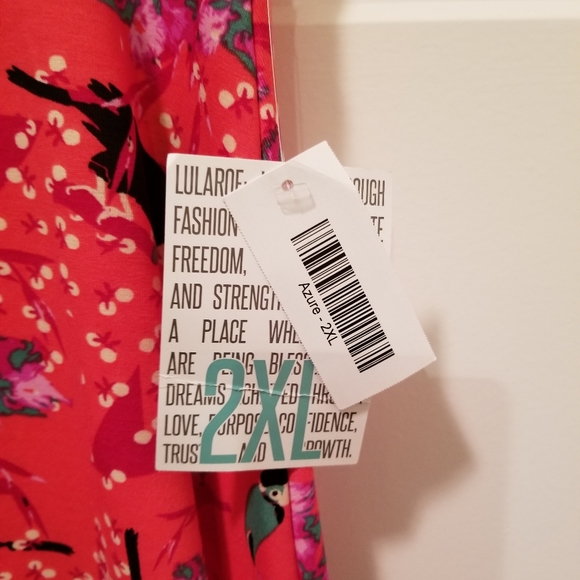 Tropical print Lularoe Azure skirt 2xl - Picture 2 of 2